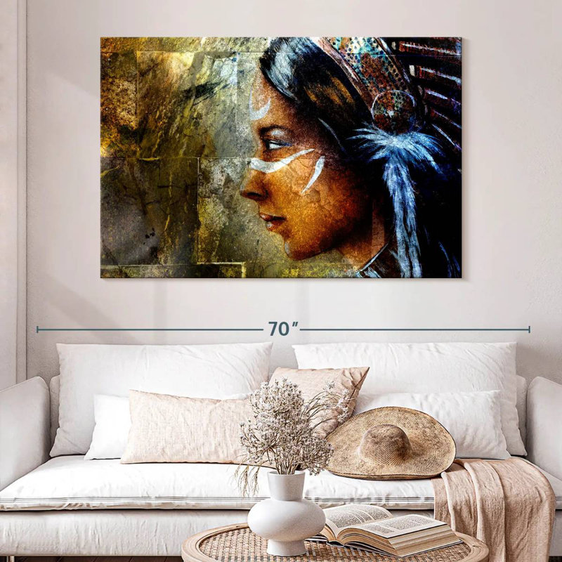 Lelar Beautiful American Indian, 34" H x 51" W