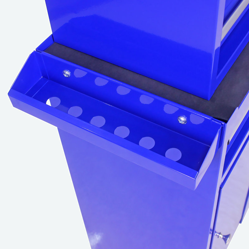 22.95" W Detachable 5 Drawer Tool Chest with Bottom Cabinet and One Adjustable Shelf, Blue