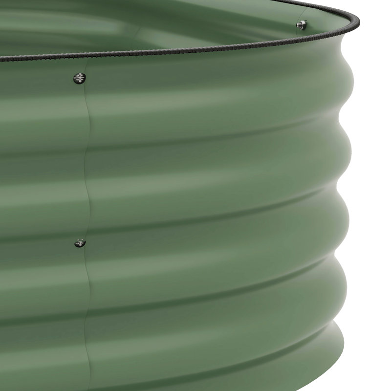 Lit de jardin surélevé en acier galvanisé à 3 structures, 60,6 po x 43 po x 33,16 po, répond aux exigences de différentes plantes, ouvert pour réduire les problèmes, trousse de bordure en caoutchouc, s'adapte aux tailles de plantes, améliore la gestion, scelle