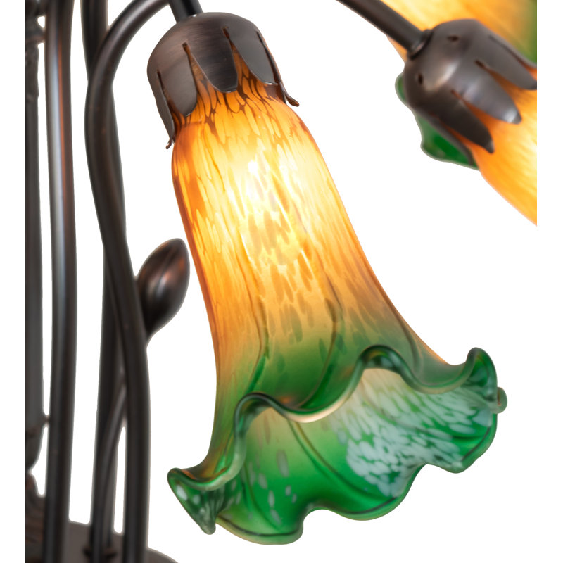 Hildigard 7 - Light Chandelier, Amber/Green