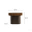 Ensemble de 2 tables basses ovales cannelées - Ensemble de tables basses gigognes en bois massif et en panneau de fibres à densité moyenne (35,43 "/ 23,62")