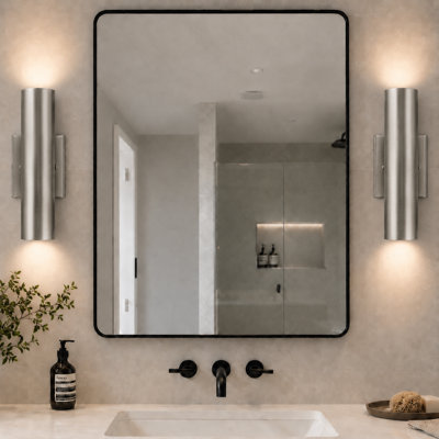 12''H Nickel Aluminum Dimmable LED Wall Sconces