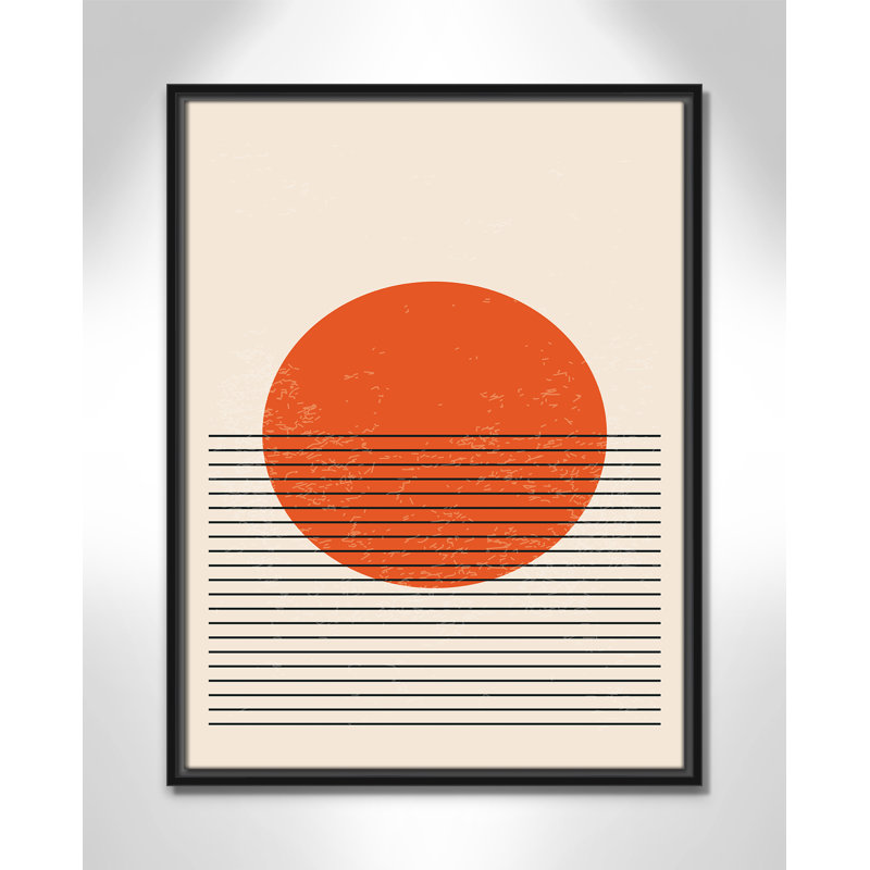 «Bright Minimal Series # 2» par Stanley, Toile avec cadre, Cadre flottant noir, L 19,5 po x H 25,5 po