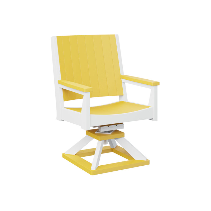 Chaise berçante berçante pivotante Berlin, Jaune soleil levant