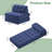 Folding Sofa Bed, Multifunctional Floor Couch for Living Room, Convertible Sleeper Chair with Pillow, Foldable Mattress with Back Support, Portable Fold-Out Couch, Single Corduroy-776079012