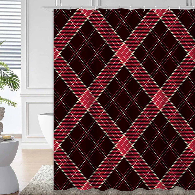 Rideau de douche Tartan, L 72 po x l 72 po