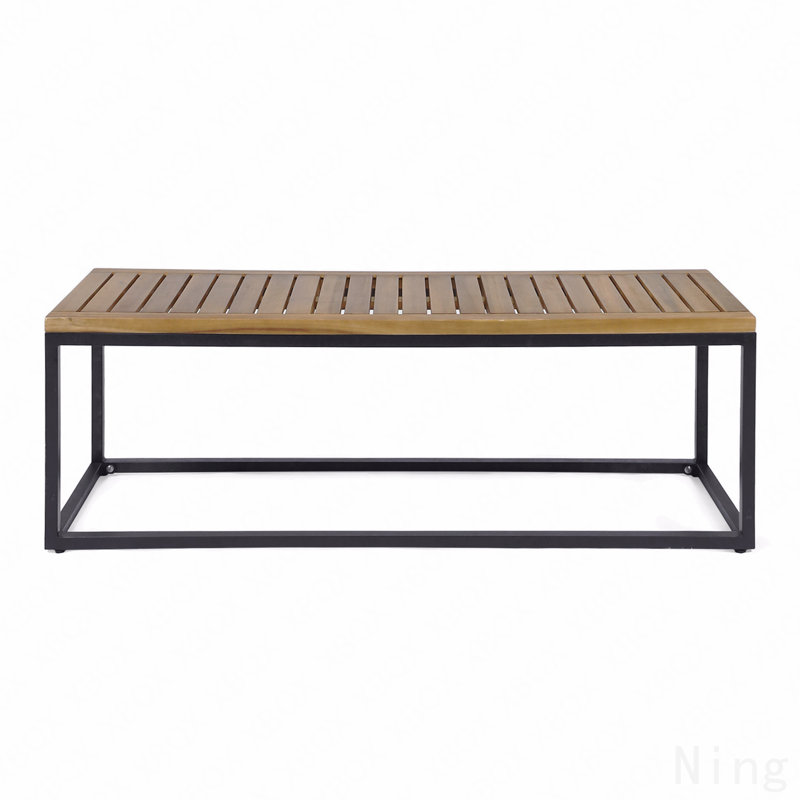 Banc industriel en bois et métal