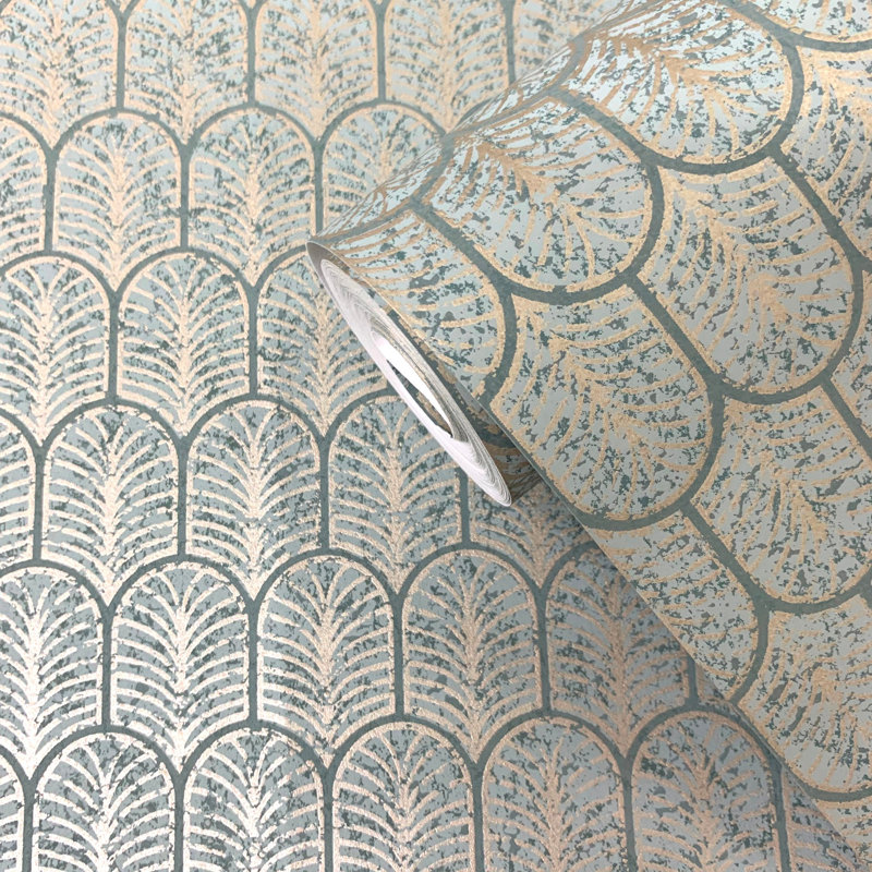 Lustre Geo Arch Wallpaper Roll, Gold