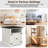 24" Modern Farmhouse Nightstand & End Table With 2-In-1 Built-In Charging Station & Double-Door Storage-604870575-611736442