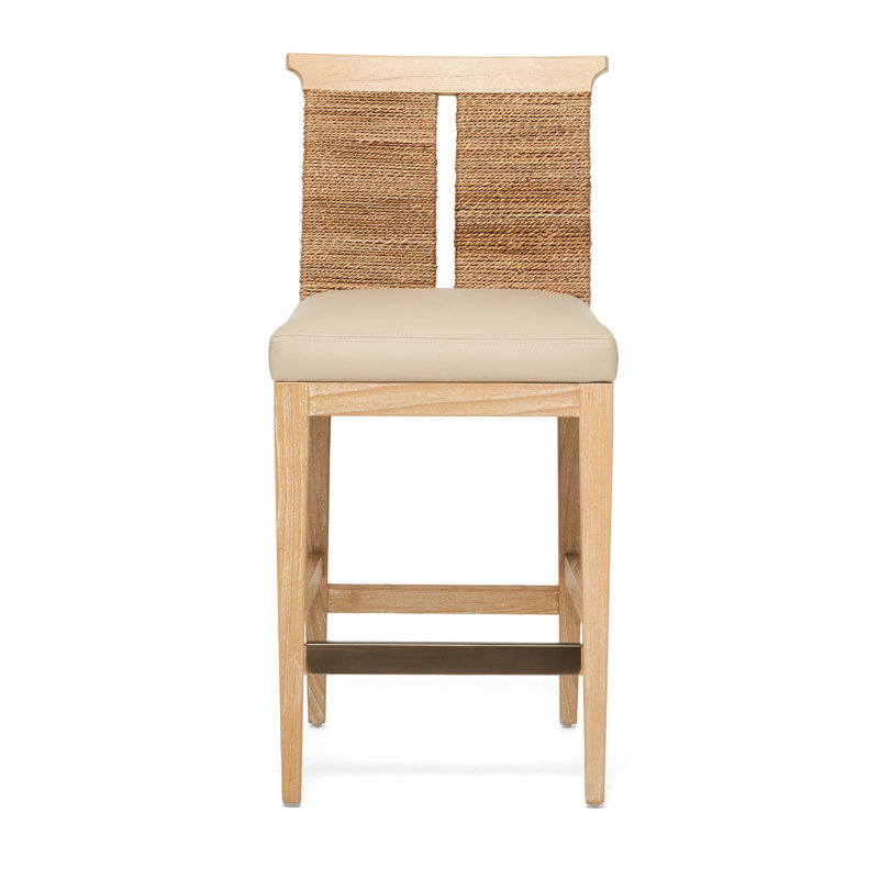 Reed Counter Stool, Cream Seat/Saddle Frame