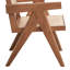 Siège d'appoint au fini naturel - largeur de 22 po, hauteur de 16 po, profondeur de 19 po, conception légère de 26 po de profondeur, largeur respirante et chic