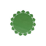 Tessuti Sage Round Placemats With White Stitching