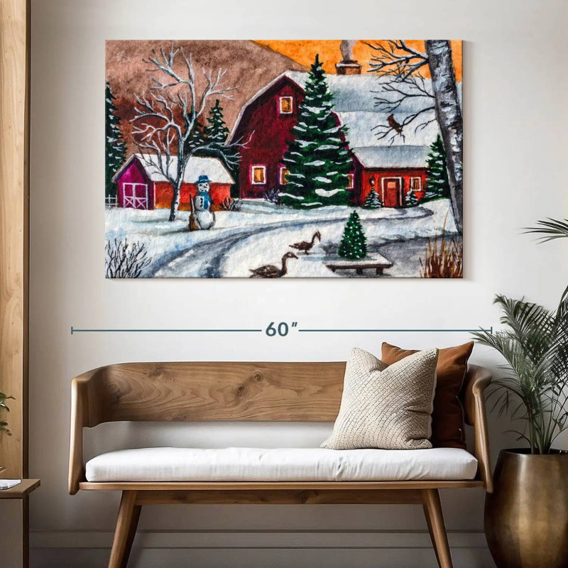 Christmas Farm, 34" H x 51" W