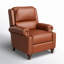 Fauteuil inclinable manuel en cuir véritable Adeesa-974225415