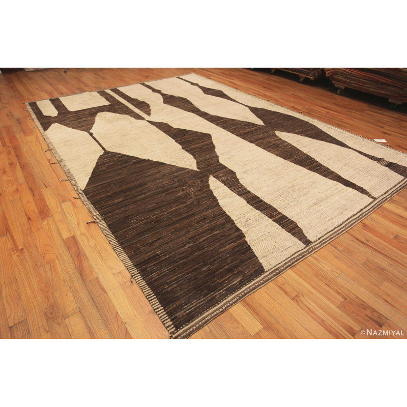 One-of-a-Kind Earthy Tones Modern Central Asian Area Rug