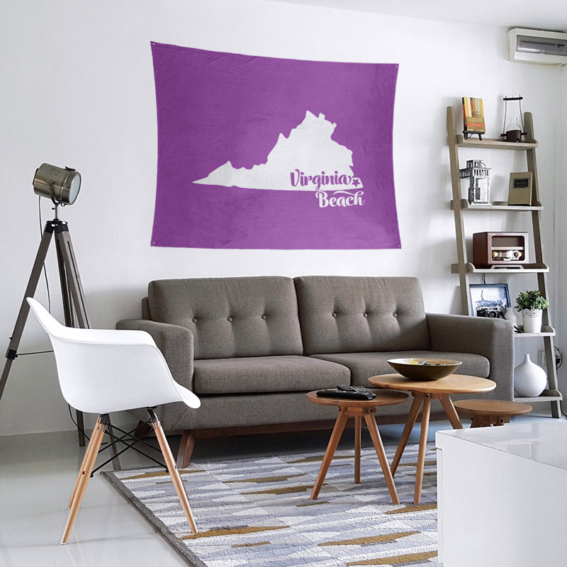 Tapisserie de Virginia Beach, H 27,5 po x l 37,5 po, Violet