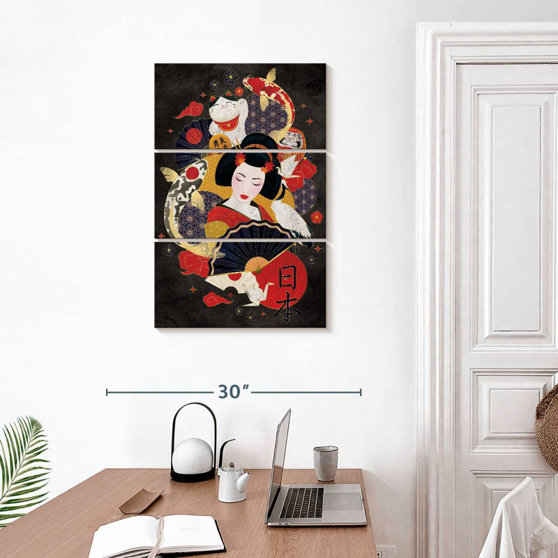 Lucky Geisha, 32" H x 20" W