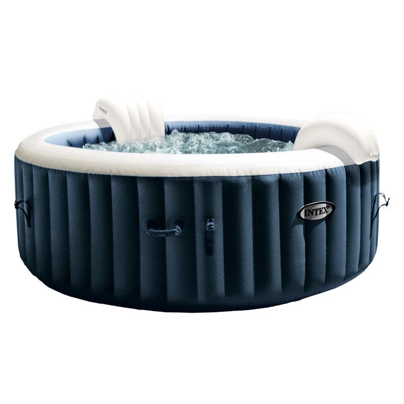 Intex 120 Volt 140 - Jet Plastic Round Inflatable Hot Tub in Blue
