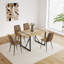 Table de salle à manger rustique industrielle avec plateau en bois d'ingénierie et structure en métal pour 4 à 6 personnes