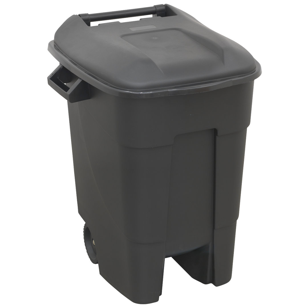 Kaczmarek Plastic Manual Lift Outdoor Trash & Recycling Bin - 100L