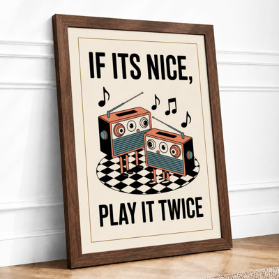 Play It Twice Retro - Framed Print
