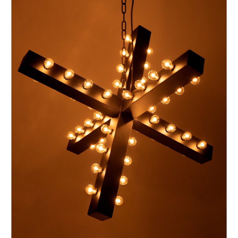 Cruzar 48 - Light Chandelier, Matte Black, 34.5" H x 52.5" W x 52.5" D