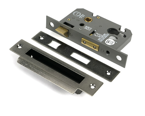 Euro Profile Sash Lock, Pewter Patina