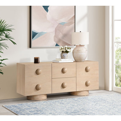 Kleintank Rubberwood with Veneer Sideboard / Buffet