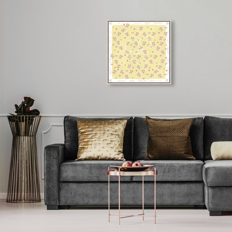 Butter Spring Fashion Print by Oliver Gal, 17"H x 17"W, Silver Floater Frame