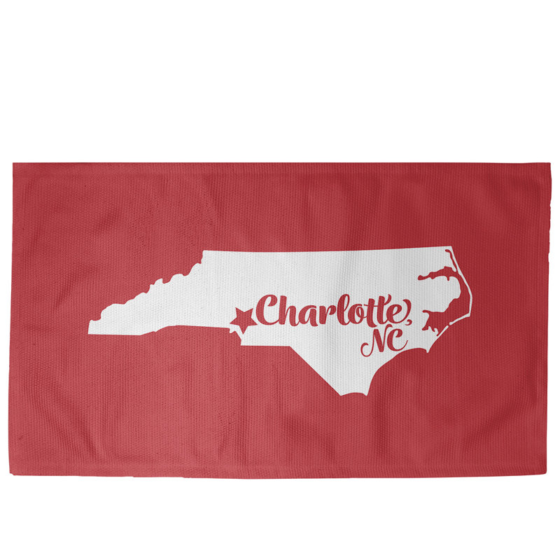 Tapis rouge caroline du nord Charlotte, Rectangle 3 pi x 5 pi