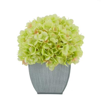 Fabric Hydrangea Arrangement in Vase