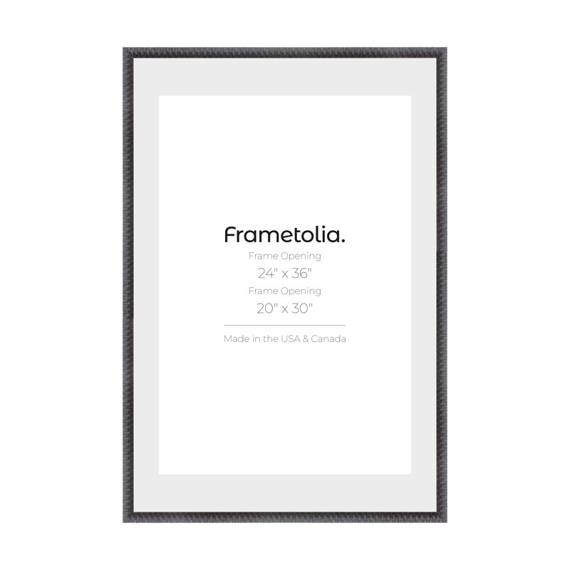 Cadre mural argenté Frametolia Art Deco - largeur 7/8 po - large, Argent argent, 16 po x 20 po