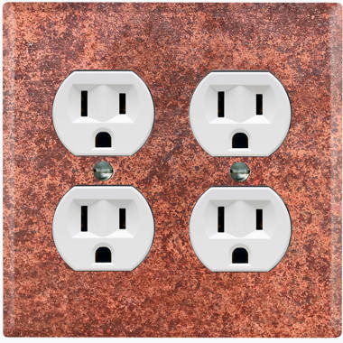 WorldAcc Metal Light Switch Plate Outlet Cover (Football - Single