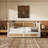 Traditional Style Rattan Daybed With Trundle For Limited Space, Guest Room, No Box Spring Needed-983286692