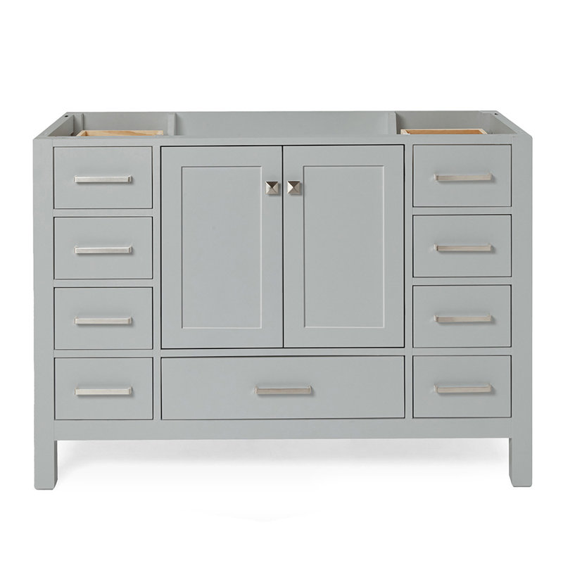 Base de meuble-lavabo simple 48 po Panchuri seulement, Gris