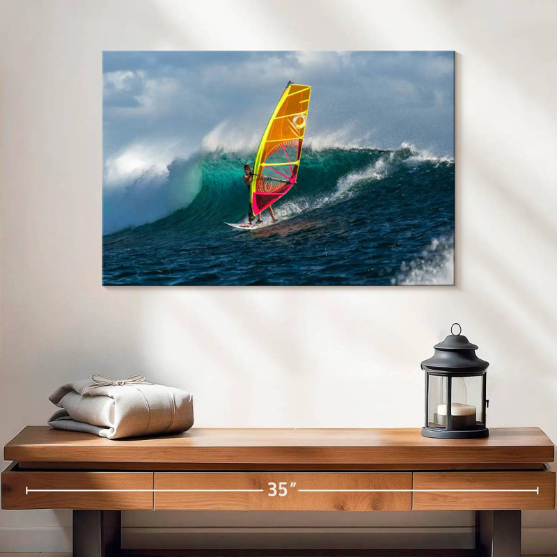 Sirci Windsurfer à l'île Maurice, H 16 po x l 24 po