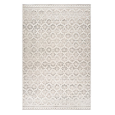 4' X 6' Cream and Beige Moroccan Area Rug