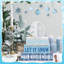 Panneau en bois Hello Winter - blanc / beige - motif flocon de neige rustique