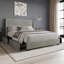 Lit plateforme double avec rangement en velours gris-1073106767-1073106762