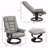 With Recliner Function With Ottoman, Swivel With Recliner Function Chair And Ottoman, Faux Leather Reclining Chair With High Back And Wood Frame