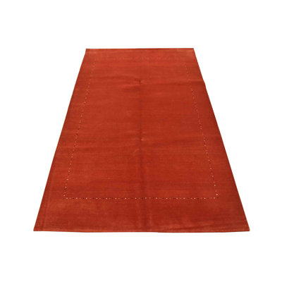 Rosalua One-of-a-Kind 6'2'' X 9'8'' New Age Wool Area Rug in Red