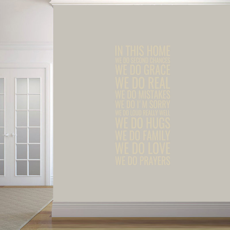 Décalcomanie murale dans cette maison, Beige