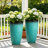 Chic Tall Round Planter, 23.5" Honeycomb-Textured Large Flower Pots for Outdoor/Indoor Plants-1863888989