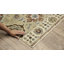 Tapis floral en polypropylène tissé à la machine brun clair / rouge / brun-1110735193