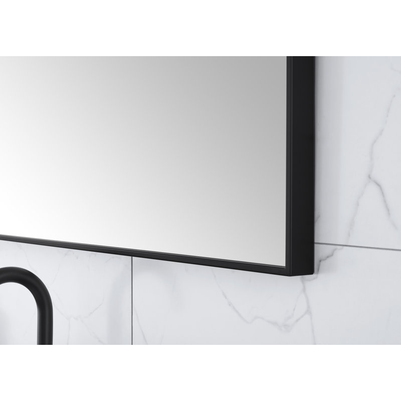Sonoma Metal Wall Mirror, 27.6" x 59.1", Black