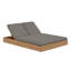 Beja Outdoor Teak Chaise Lounge-2097498336