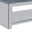 Table basse, verre transparent, miroir et faux diamants