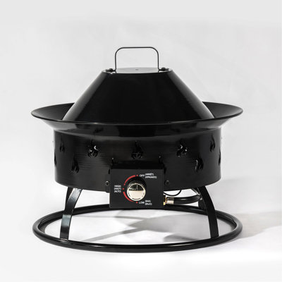 19" Propane Gas Fire Pit, 50000 BTU Round Steel Fire Pit For Outside Patio Deck Garden Backyard-
