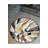 Gray Abstract Patterned Round Woven Base Modern Decorative Carpet-692764930