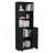 3 Piece Home Bookcase Set, 74" Wide With 10 Shelves And Two Double-Door Cabinet ,  Living Room Set Set  Black-755429068